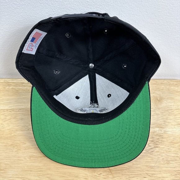 VTG Airborne Embroidered Black P Cap Snapback Hat Military Made in USA - Picture 8 of 10